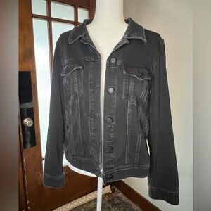 LIVERPOOL Los Angeles Black Denim Jacket L Stretch